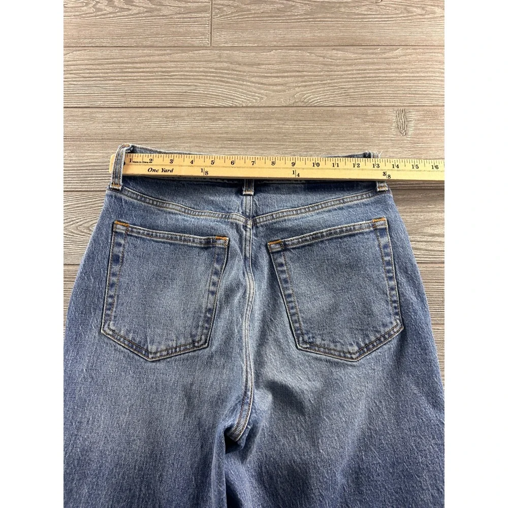 Abercrombie & Fitch The 90s Relaxed Jean Ultra High Rise Distressed Blue 28/6R - Picture 4 of 8